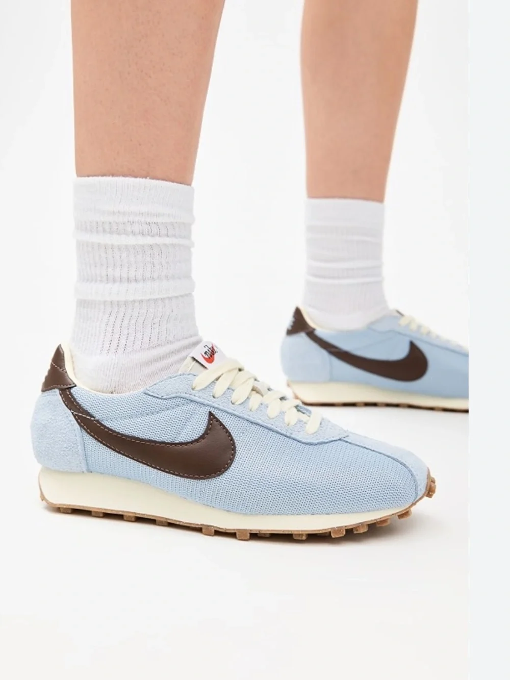 NIKE LD-1000 Low Cut Sneakers Light Blue Milk Brown Running Active Women's 8